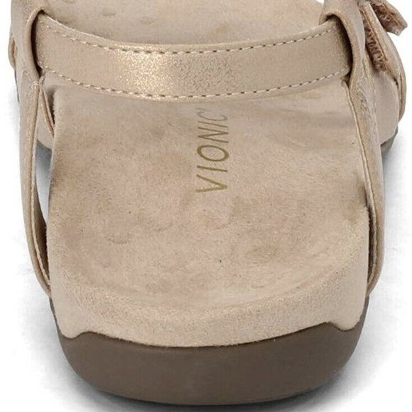 Vionic Orthotic Strappy Jodie Rose Gold Sandal - Picture 6 of 16